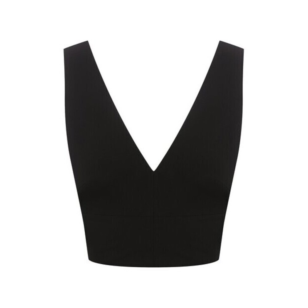 Hugo Boss Responsible Women's Crop V Neck Vest Top In Black Size 4 US /40IT $360
